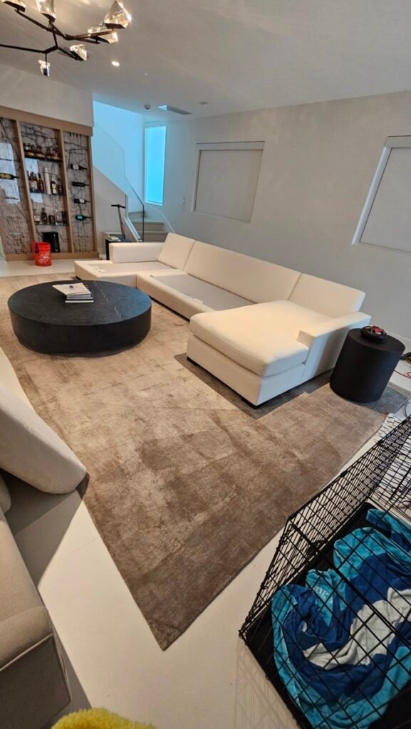 Area rug cleaning service in Southwest Ranches FL living room