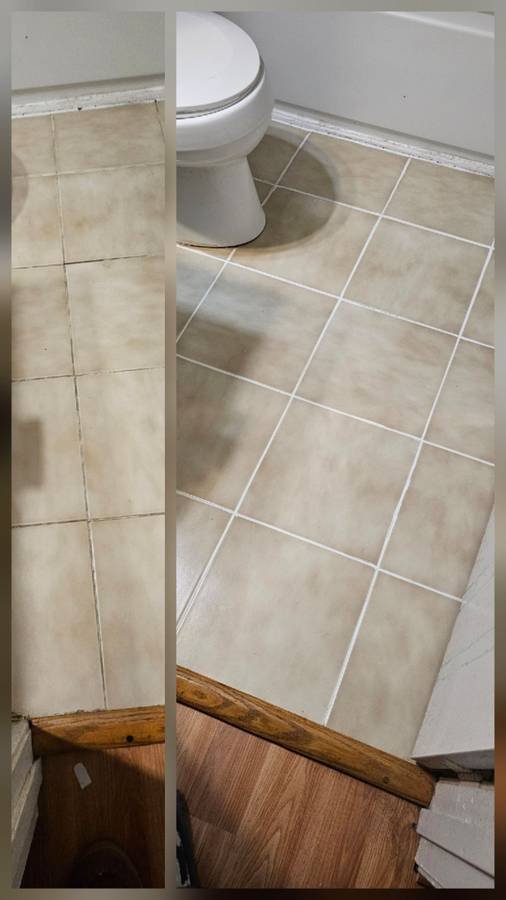 Bathroom tile and grout cleaning before and after — Broward County FL — EGR Cleaning Solutions