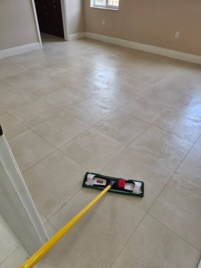 Dirty tile grout before professional deep cleaning — Southwest ranches Florida — EGR Cleaning Solutions