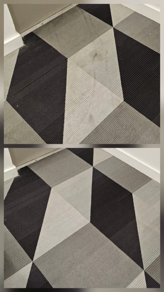 Before and After Commercial carpet cleaning hotel corridor Fort Lauderdale FL — EGR Cleaning Solutions