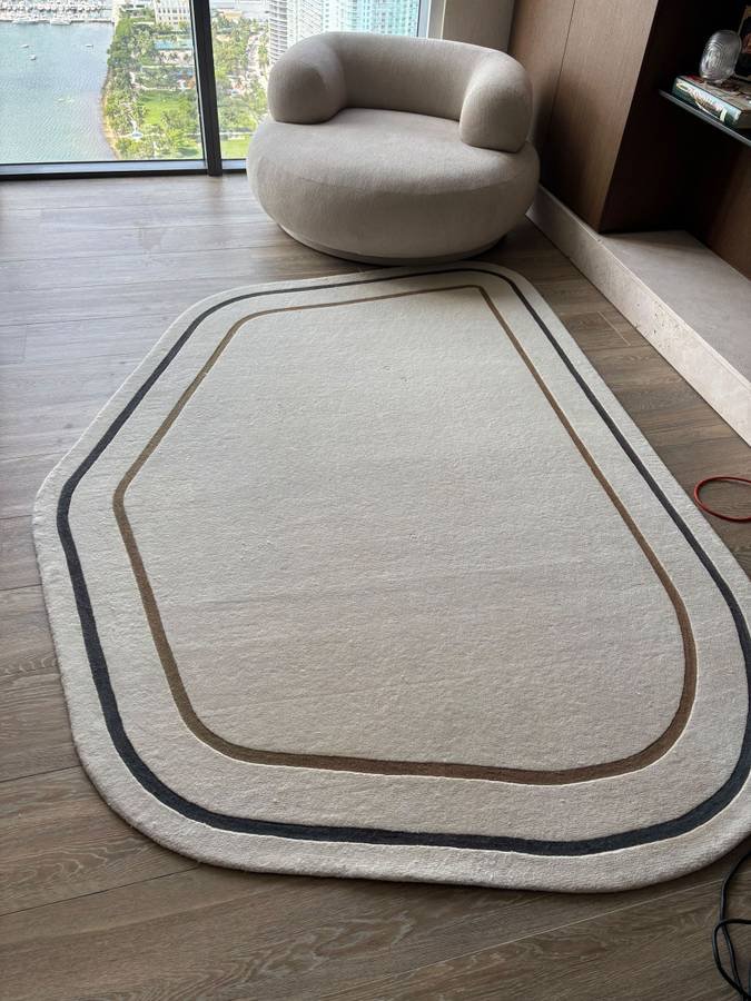Wool rug cleaning before and after Davie FL — EGR Cleaning Solutions