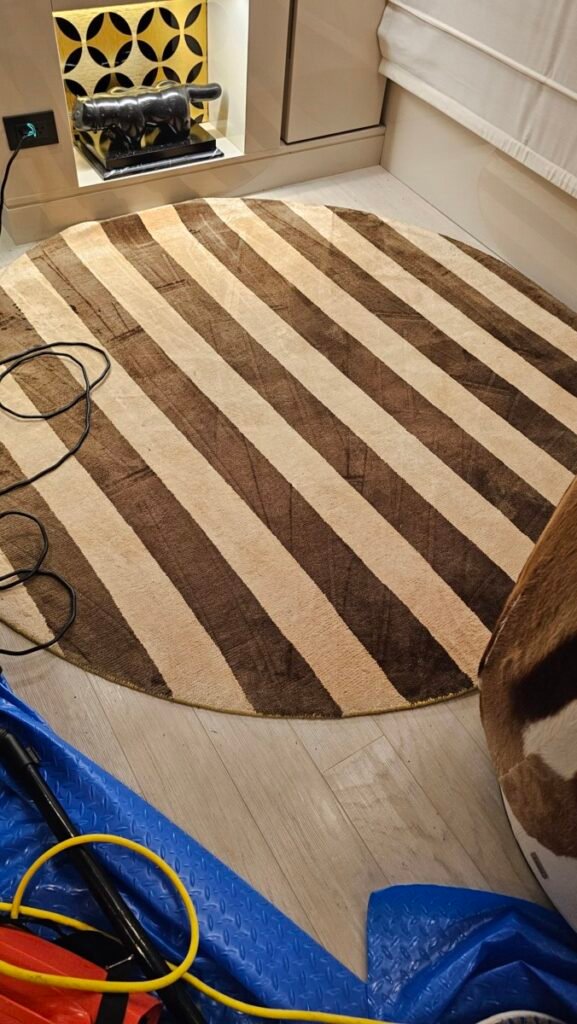 Wool rug cleaning before and after Davie FL — EGR Cleaning Solutions