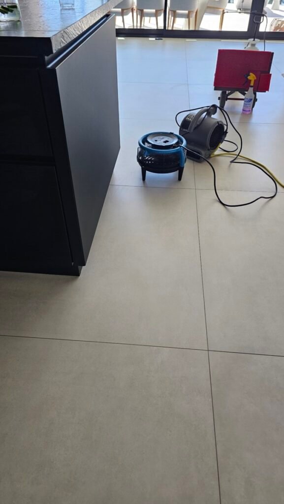 Post construction floor restoration before and after Weston FL — EGR Cleaning Solutions